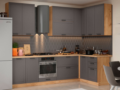 Угловая кухня 280х140 "Альфа" вулкан