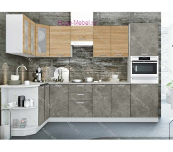 Угловая кухня 170 х 290 "Бетон серый +сонома"