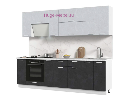 Кухня 2.6 метра "Бетон"