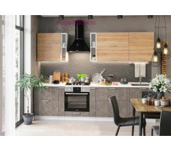 Кухня 2.7 метра "Бетон серый/Дуб Сонома"