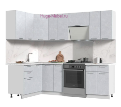 Угловая кухня 240х140 "Бетон"