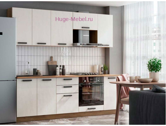 Кухня 2.3 метра "Пасаденна" шелковый камень