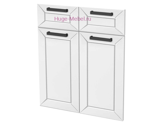 Кухонный фасад Ф-41-М холст белый (Альфа)