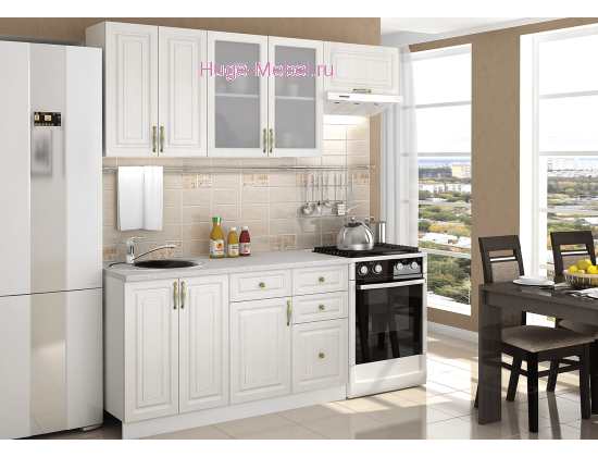 Кухня 2 метра "Юлия сандал белый"