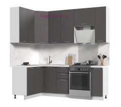 Угловая кухня 230х120 "Катрин" графит