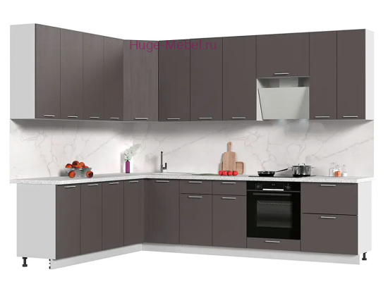 Угловая кухня 300х220 "Катрин" с высокими шкафами