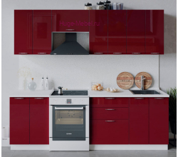 Кухня 2.4 метра "Ксения бордо"