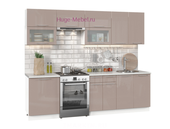 Кухонный гарнитур 2.6 метра "Ксения кофе"