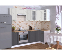 Угловая кухня 100х240 "Мария крем/графит"
