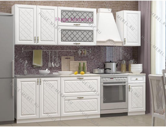 Белая кухня 2 метра "Модена"