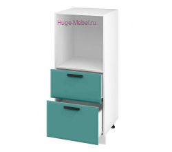 Пенал кухонный малый с нишей и ящиками 600 Призма (бриз супермат)