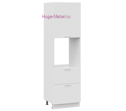 Пенал кухонный с нишей и ящиками 600 Катрин (софт вайт)