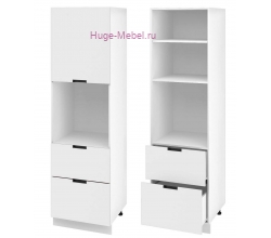 Пенал кухонный с нишей и ящиками 600 Сахара (белый)