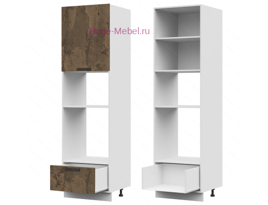 Пенал кухонный для встраиваемой техники 600 Пасаденна (ржавый камень)