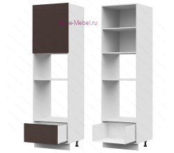 Пенал кухонный для встраиваемой техники 600 Ксения (шоколад)