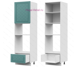 Пенал кухонный для встраиваемой техники 600 Модена (дуб бирюза)