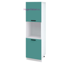 Пенал кухонный напольный с нишей 600 Призма (бриз супермат)