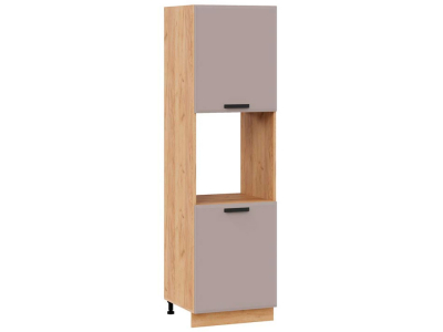 Пенал кухонный напольный с нишей 600 Призма (мокко супермат) корпус крафт Пенал кухонный напольный с нишей 600 Призма (мокко супермат) корпус крафт