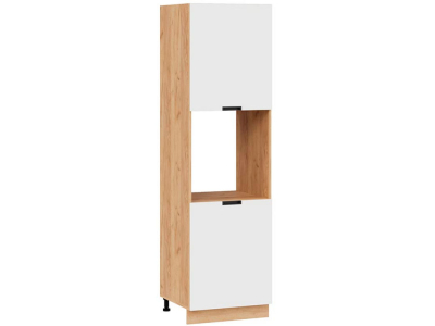 Пенал кухонный напольный с нишей 600 Сахара (белый) корпус крафт Пенал кухонный напольный с нишей 600 Сахара (белый) корпус крафт