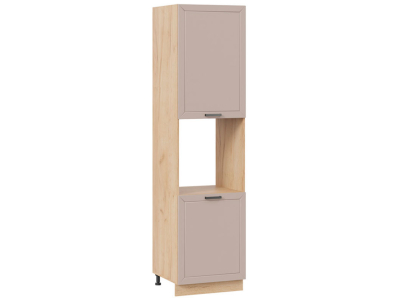 Пенал кухонный высокий с нишей 600 Альфа (латте) корпус крафт Пенал кухонный высокий с нишей 600 Альфа (латте) корпус крафт