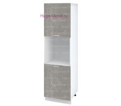 Пенал кухонный напольный с нишей 600 Бетон (бетон серый)