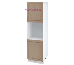 Пенал кухонный напольный с нишей 600 Модена (дуб кофе)