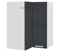 Угловой шкаф верхний прямой 600 Бетон (бетон черный)