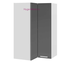 Угловой шкаф верхний прямой высокий 600 Катрин (софт графит)