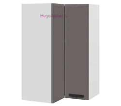 Угловой шкаф верхний прямой высокий 600 Призма (асфальт супермат)