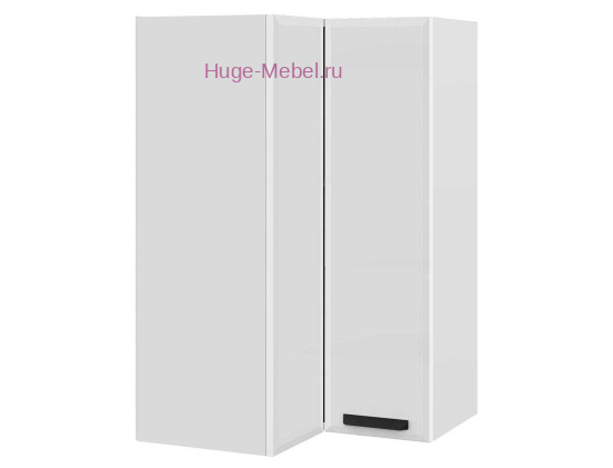 Угловой шкаф верхний прямой высокий 600 Призма (белый супермат)