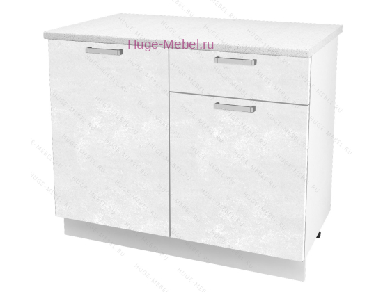 Нижний кухонный шкаф с ящиком  1000 Бетон (бетон белый)