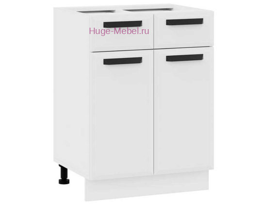 Нижний кухонный шкаф с ящиком 600 Призма (белый супермат)