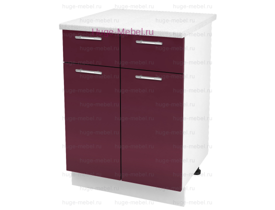 Нижний кухонный шкаф с ящиком  600 Ксения (бордо)