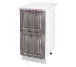 Нижний шкаф кухонный с двумя ящиками 400 Юлия (сандал серый)