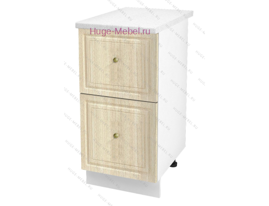 Нижний шкаф кухонный с двумя ящиками 400 Юлия (дуб сонома)