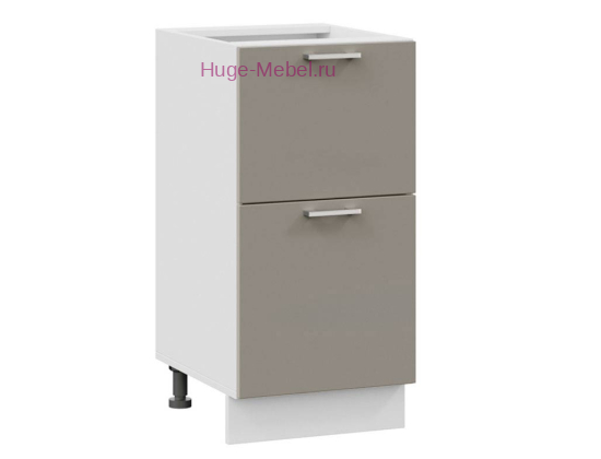Нижний шкаф кухонный с двумя ящиками 400 Катрин (циркон)