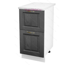 Нижний шкаф кухонный с двумя ящиками 400 Мария (графит)