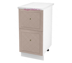 Нижний шкаф кухонный с двумя ящиками 400 Модена (дуб кофе)