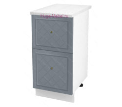 Нижний шкаф кухонный с двумя ящиками 400 Модена (дуб серый)