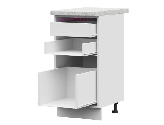 Корпус кухонного шкафа нижнего с внутренним ящиком 400 ПВ (белый)