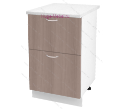 Нижний шкаф кухонный с двумя ящиками 500 Дина (шимо темный)