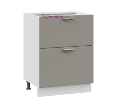 Нижний шкаф кухонный с двумя ящиками 600 Катрин (циркон)