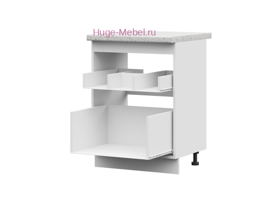 Корпус кухонного шкафа под мойку 600 с двумя ящиками ПВ (белый)