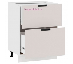 Нижний шкаф кухонный с двумя ящиками 600 Сахара (мокко)