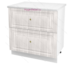 Нижний шкаф кухонный с двумя ящиками 800 Юлия (сандал белый)