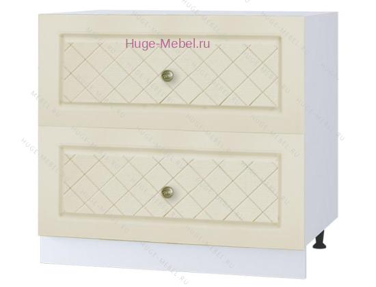 Нижний шкаф кухонный с двумя ящиками 800 Модена (дуб ваниль)