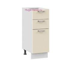 Кухонный шкаф нижний с тремя ящиками 300 Катрин (крем)