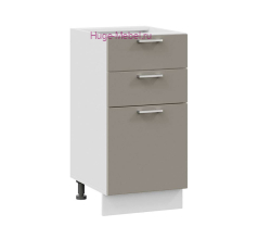 Кухонный шкаф нижний с тремя ящиками 400 Катрин (циркон)