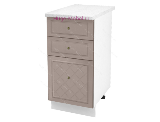 Кухонный шкаф нижний с тремя ящиками 400 Модена (дуб кофе)