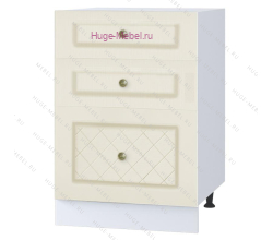 Кухонный шкаф нижний с тремя ящиками 500 Модена (дуб ваниль)